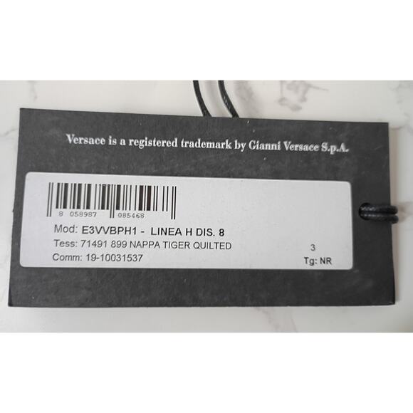 VERSACE JEANS COUTURE Black Logo Patch Quilted Wallet - NEW - Picture 6 of 7